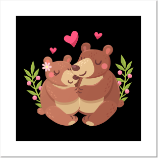 Lovely Bear Couple Posters and Art